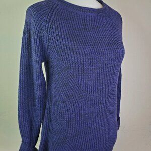 Style & Co Womens Purple Knit Crew Sweater PM
